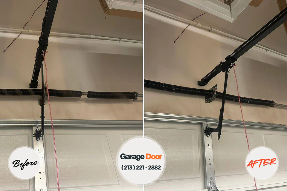 Before and after: garage door repair West Blocton, AL